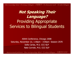 Not Speaking Their Language? Providing Appropriate