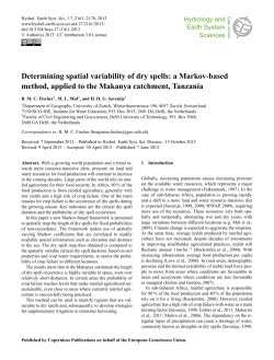 Determining spatial variability of dry spells