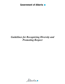 Guidelines for Recognizing Diversity and Promoting Respect