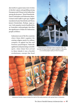 The Culture of Interfaith Harmony in Indonesian Islam a also testify