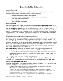 Section_6 Reporting forum outcomes