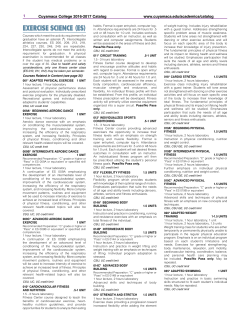 exercise science (es)