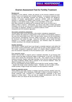 Ovarian Assessment Test for Fertility Treatment