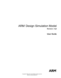 ARM Design Simulation Model User Guide