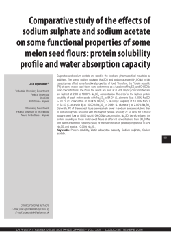Comparative study of the efiects of sodium sulphate and