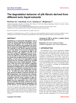The degradation behavior of silk fibroin derived from different ionic