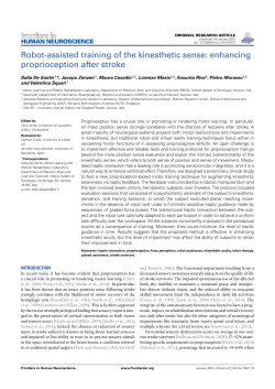 Robot-assisted training of the kinesthetic sense