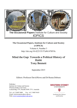 Mind the Gap: Towards a Political History of Habit