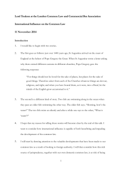 Lord Toulson at the London Common Law and Commercial Bar