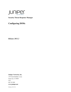 Configuring DSM - Juniper Networks