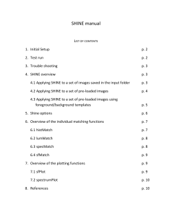 SHINE manual