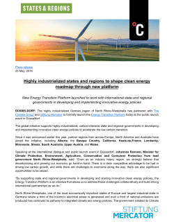 Highly industrialized states and regions to shape clean energy