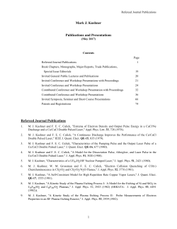 Publications - Mark Kushner Group