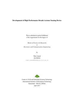 Development of High Performance Breath Acetone