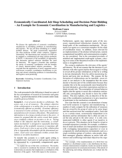Economically Coordinated Job Shop Scheduling and Decision Point