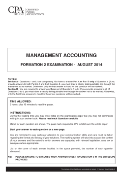 MANAGEMENT ACCOUNTING