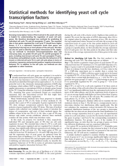 Statistical methods for identifying yeast cell cycle transcription factors