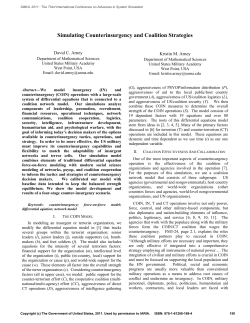 Simulating Counterinsurgency and Coalition Strategies