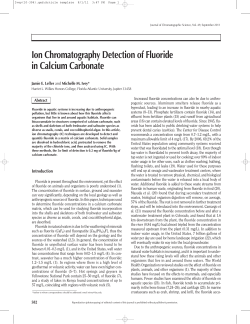Ion Chromatography Detection of Fluoride in Calcium Carbonate