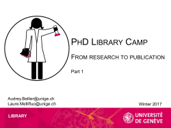 Bibliothèque Uni Arve - Sciences