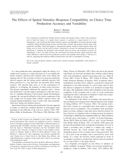 The Effects of Spatial Stimulus&ndash;Response