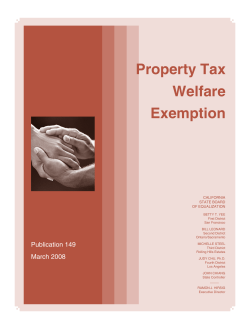 Property Tax Welfare Exemption
