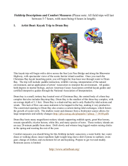 Fieldtrip Descriptions and Fees