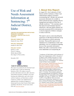 Use of Risk and Needs Assessment Information at Sentencing: 7