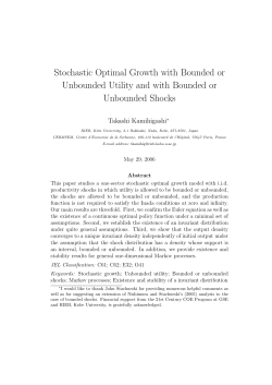 Stochastic Optimal Growth with Bounded or Unbounded Utility and