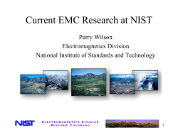 Current EMC Research at NIST