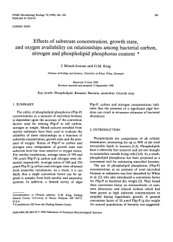 Effects of substrate concentration, growth state, and oxygen