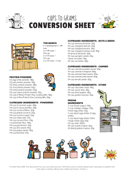 CONVERSION SHEET
