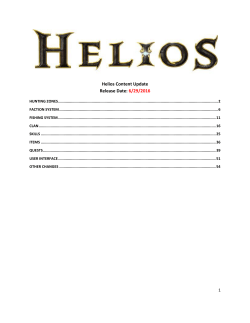 Helios Patch Notes
