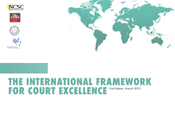 the international framework - International Framework for Court