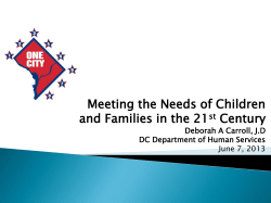 The DC ACCESS SYSTEM Securing A Healthier Future for the