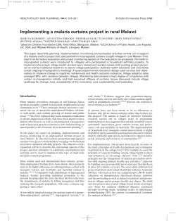 Implementing a malaria curtains project in rural