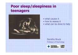 Poor sleep/sleepiness in teenagers