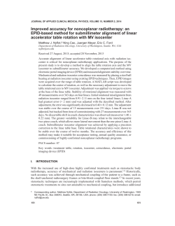 Improved accuracy for noncoplanar radiotherapy: an EPID