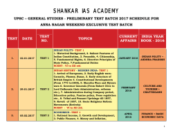 Admissions over - Shankar IAS Academy