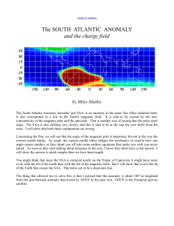 The SOUTH ATLANTIC ANOMALY and the charge field