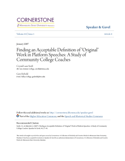 Finding an Acceptable Definition of "Original"