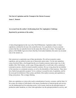 The End of Capitalism and the Triumph of the Market Economy