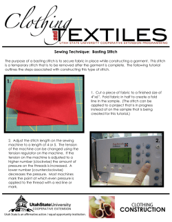 Sewing Technique: Basting Stitch - Utah State University Extension