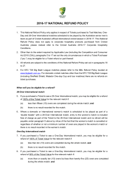 National Refund Policy