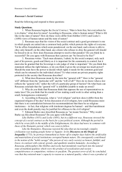 Rousseau`s Social Contract