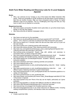 Sixth Form Wider Reading and Discovery Lists for A Level Subjects