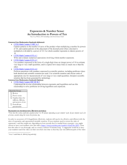 01. Exponents and Number Sense