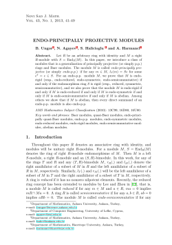 ENDO-PRINCIPALLY PROJECTIVE MODULES 1. Introduction