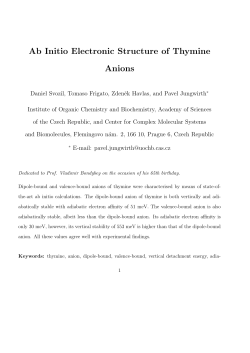 Ab Initio Electronic Structure of Thymine Anions