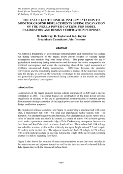 the use of geotechnical instrumentation to monitor